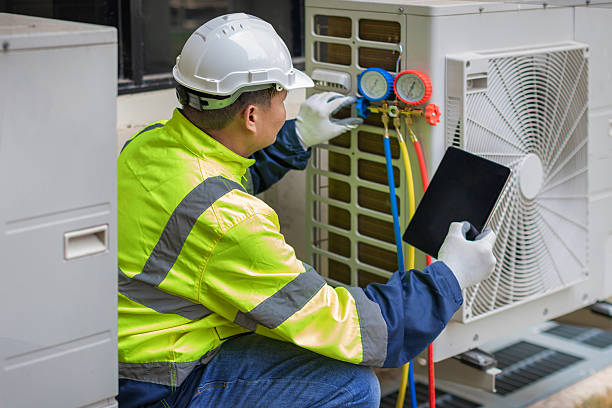 Professional Hvac technician working in Asheville, NC